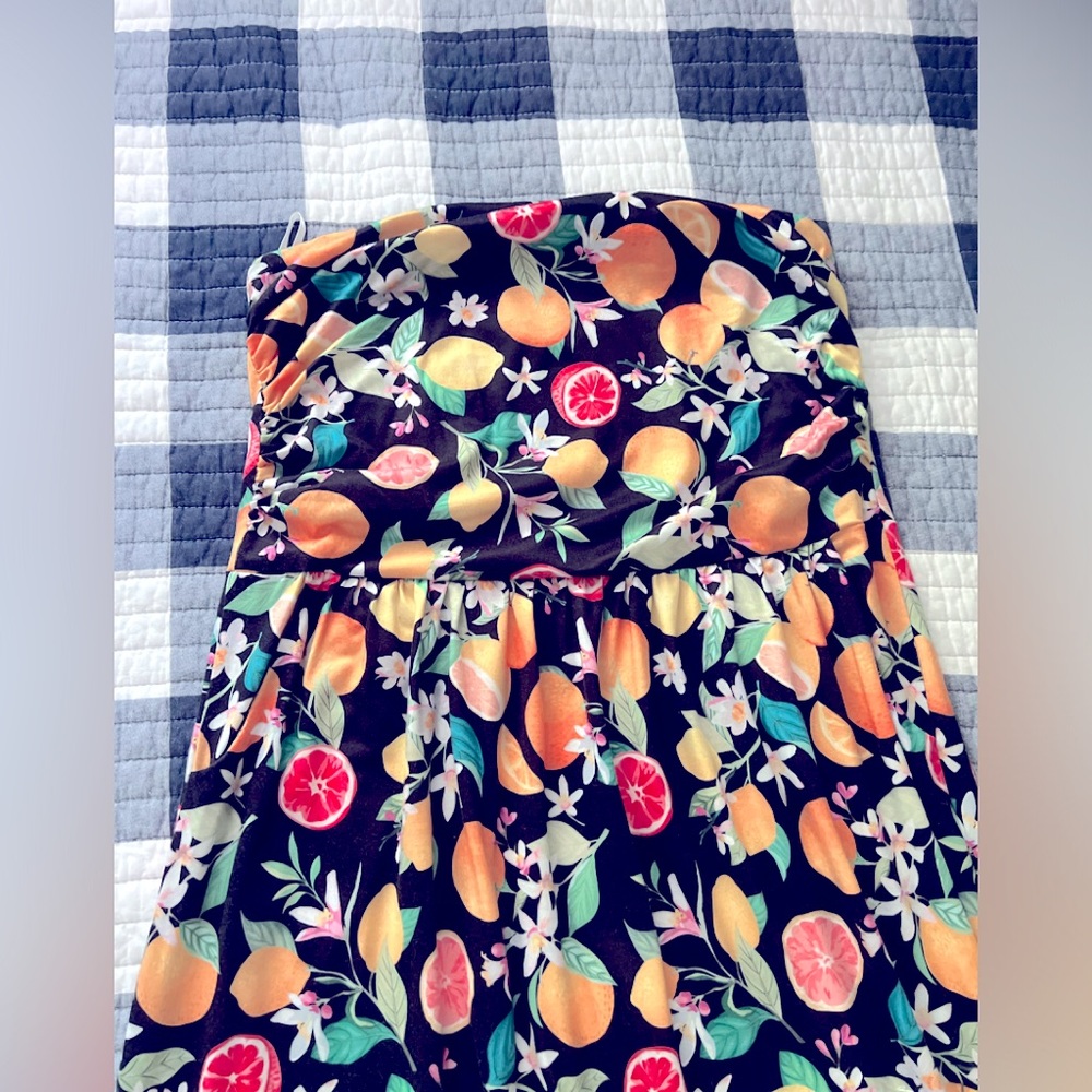 Fruit maxi dress boutique XL so cute